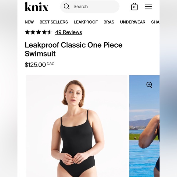 knix Swim Knix Classic One Piece Swim Suit Poshmark